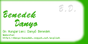 benedek danyo business card